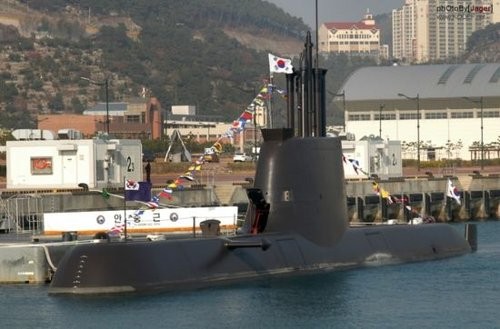 Tàu ngầm Project U214 của Hải quân Hàn Quốc, do Đức chế tạo.